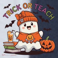 Trick Or Teach Back To School Cute Ghost Halloween Teachers Gift Sport-Tek Competitor United Soccer Jersey thumb 4