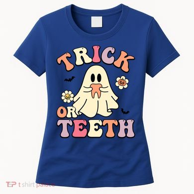 Trick Or Teeth Funny Dental Halloween Dentist Costume Great Gift Women's T-Shirt