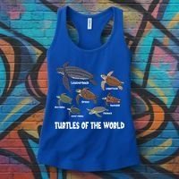 Turtles Of The World Celebrate Diversity Tortoise Sea Turtle Gift Women's Tank Top thumb 3
