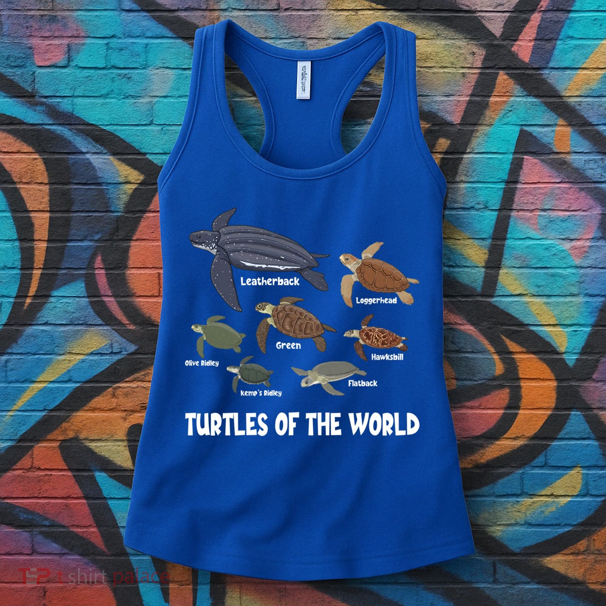 Turtles Of The World Celebrate Diversity Tortoise Sea Turtle Gift Women's Tank Top