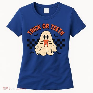 Trick Or Teeth Funny Dental Halloween Dentist Costume Great Gift Women's T-Shirt