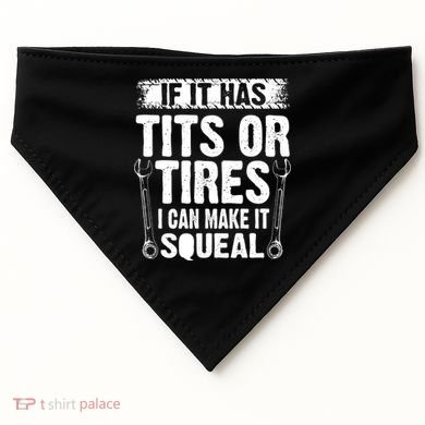 Tits Or Tires I Can Make It Squeal USA-Made Doggie Bandana