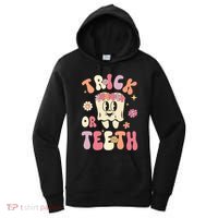 Trick Or Teeth Funny Dental Halloween Floral Ghost Dentist Great Gift Women's Hoodie thumb 0