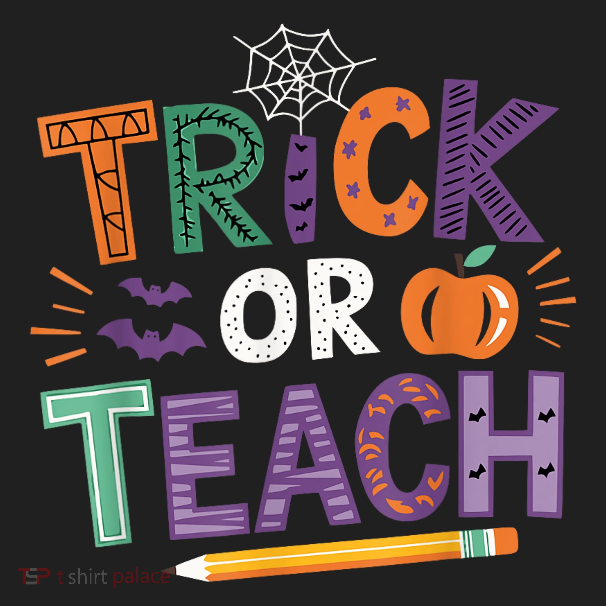 Trick Or Teach Halloween Retro Pumpkin Teacher Beanie