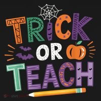 Trick Or Teach Halloween Retro Pumpkin Teacher Visor thumb 3