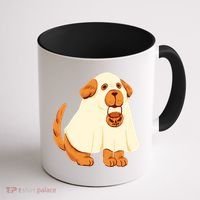 Trick Or Treat Dog Cute Halloween Coffee Mug thumb 1