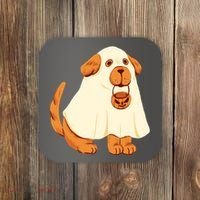 Trick Or Treat Dog Cute Halloween Coaster thumb 0
