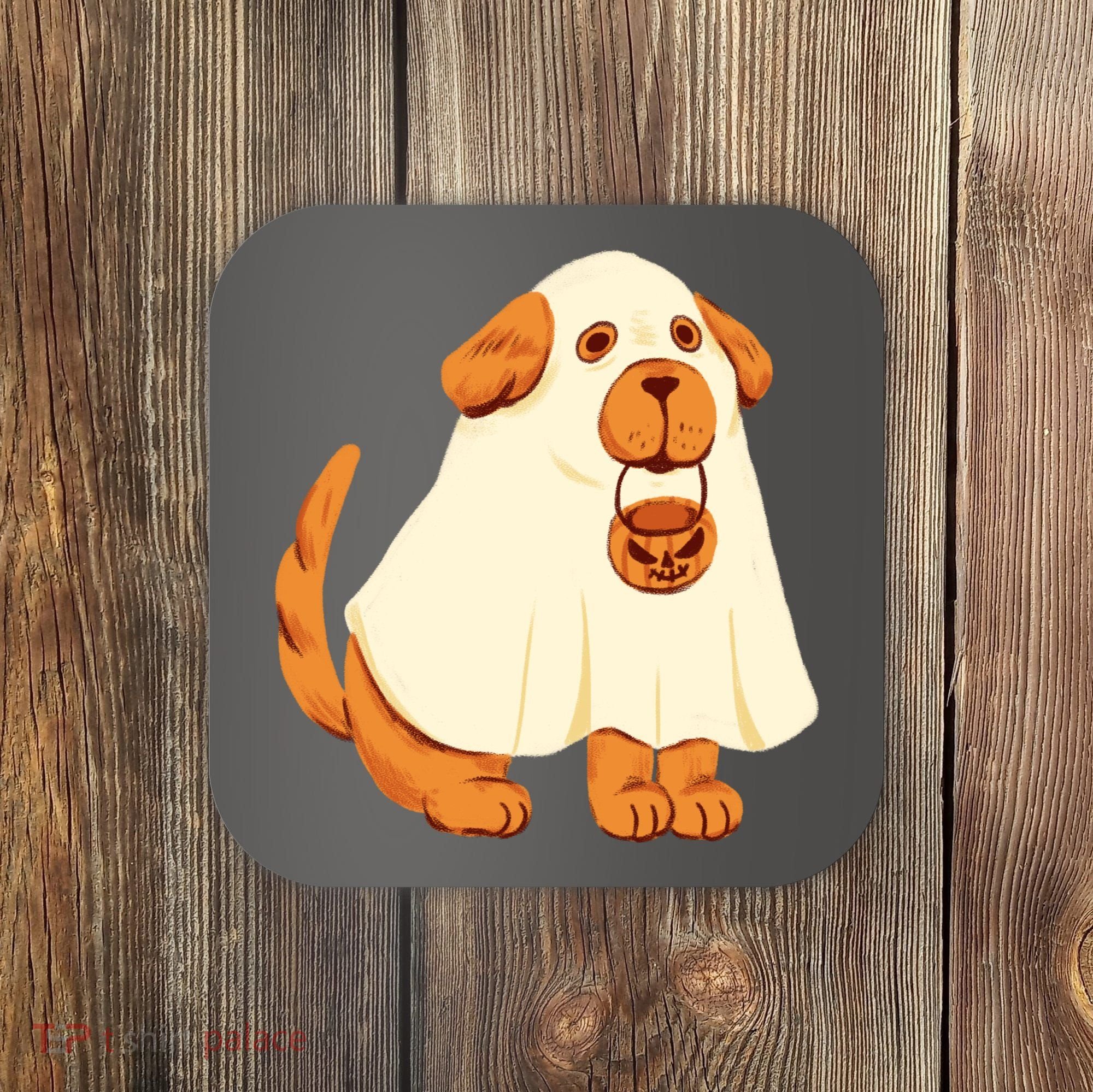 Trick Or Treat Dog Cute Halloween Coaster