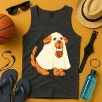Trick Or Treat Dog Cute Halloween Tank Top thumb 4