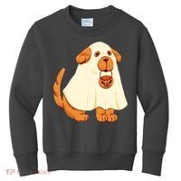 Trick Or Treat Dog Cute Halloween Kids Sweatshirt thumb 0