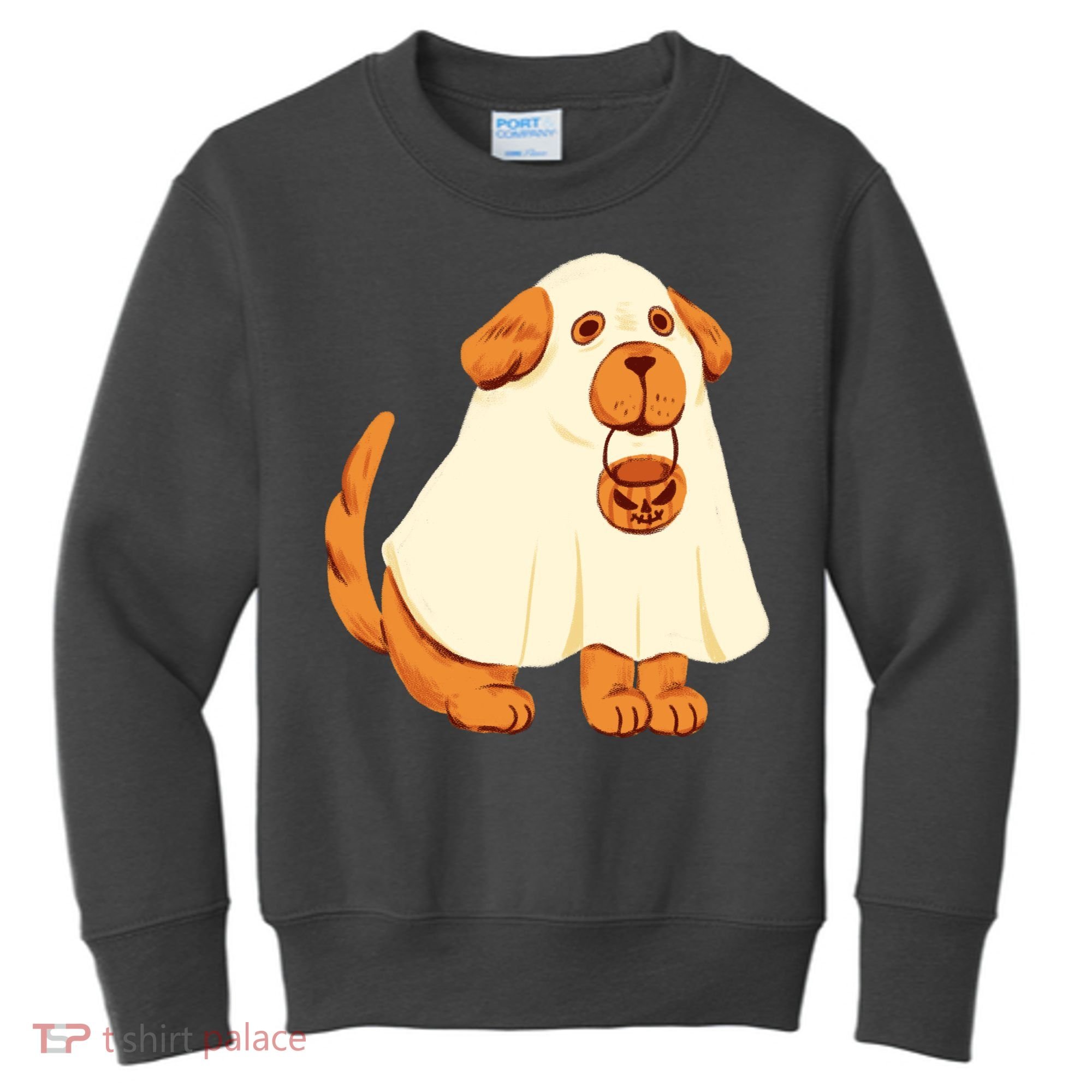 Trick Or Treat Dog Cute Halloween Kids Sweatshirt