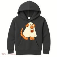 Trick Or Treat Dog Cute Halloween Kids Hoodie thumb 0