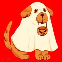 Trick Or Treat Dog Cute Halloween Santa Hat thumb 1