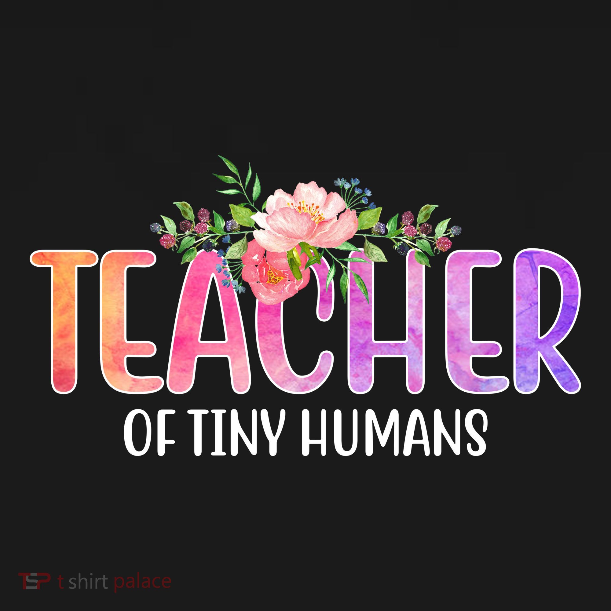 Teacher Of Tiny Humans Floral Women's Hoodie