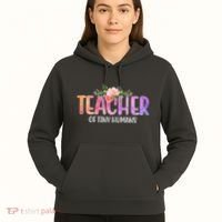 Teacher Of Tiny Humans Floral Hoodie thumb 5