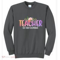 Teacher Of Tiny Humans Floral Sweatshirt thumb 0