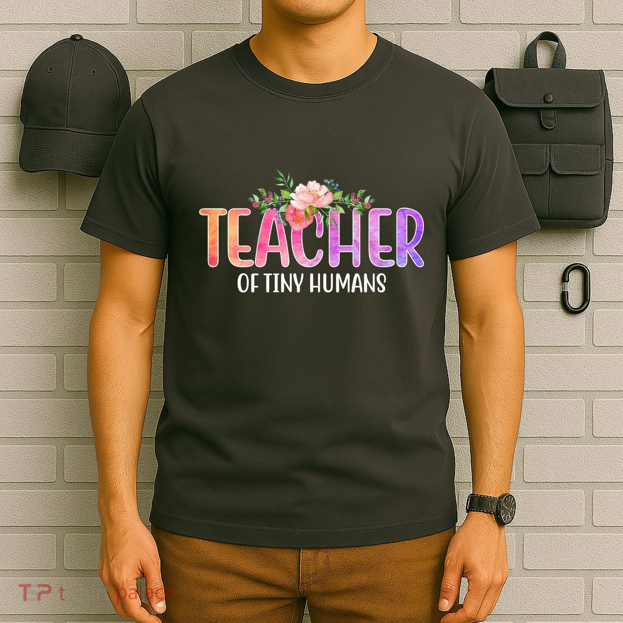 Teacher Of Tiny Humans Floral T-Shirt