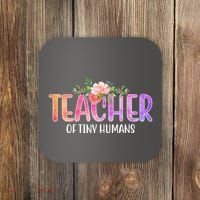 Teacher Of Tiny Humans Floral Coaster thumb 0