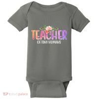 Teacher Of Tiny Humans Floral Baby Bodysuit thumb 0