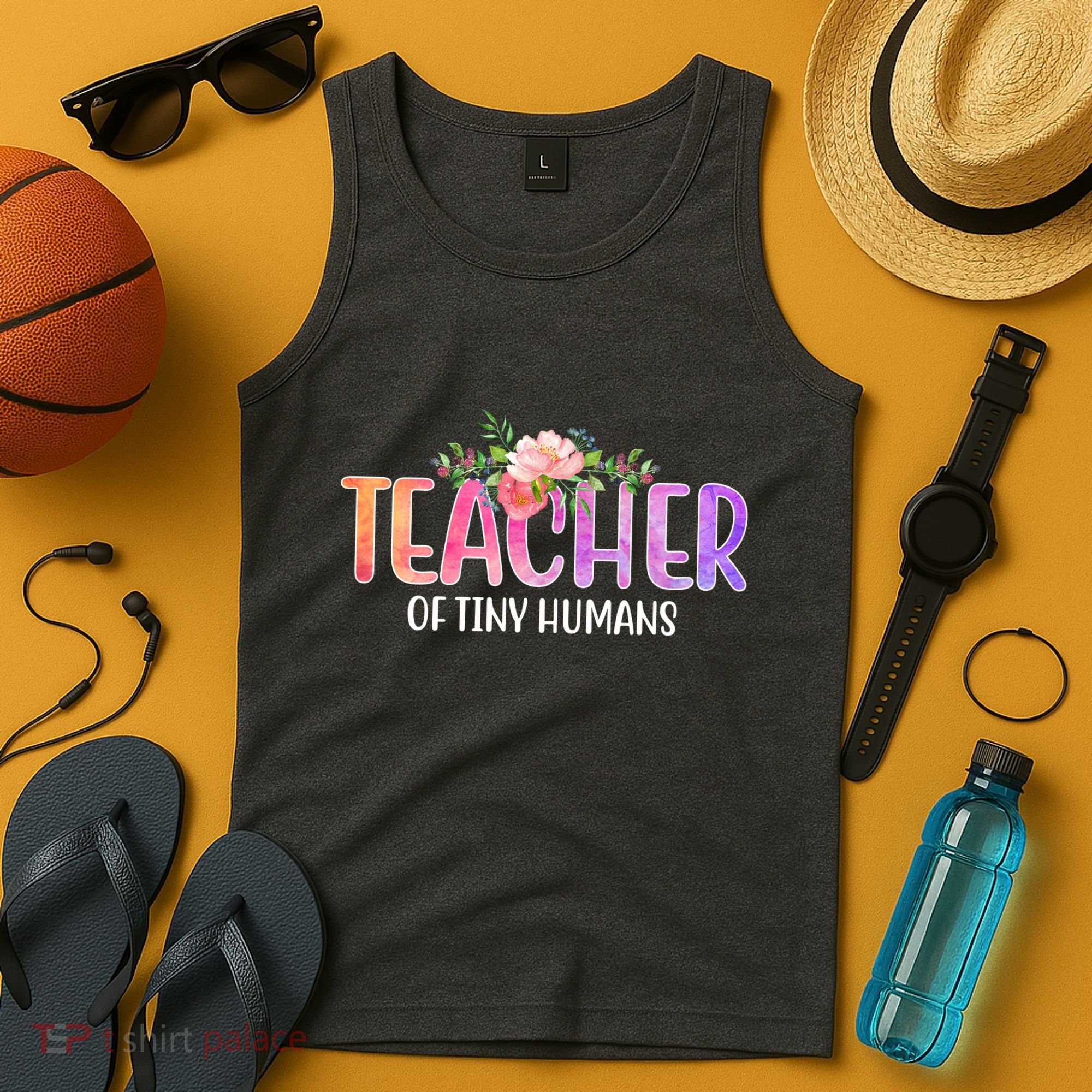 Teacher Of Tiny Humans Floral Tank Top