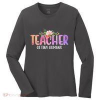 Teacher Of Tiny Humans Floral Women's Long Sleeve Shirt thumb 0