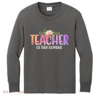 Teacher Of Tiny Humans Floral Kids Long Sleeve Shirt thumb 0