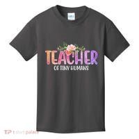Teacher Of Tiny Humans Floral Kids T-Shirt thumb 0