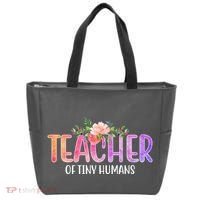 Teacher Of Tiny Humans Floral Tote Bag thumb 0