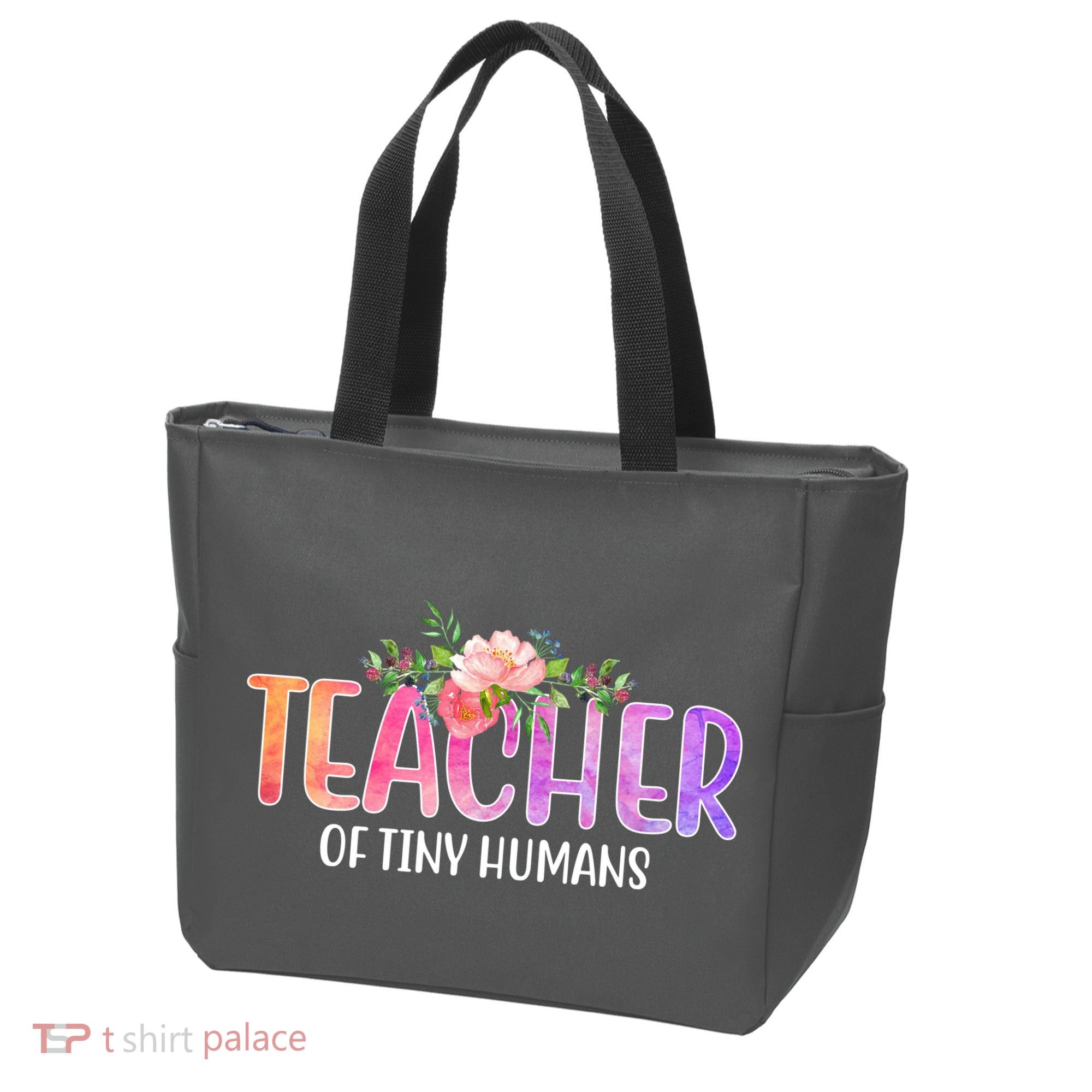 Teacher Of Tiny Humans Floral Tote Bag