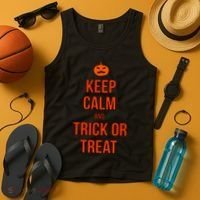 Keep Calm And Trick Or Treat Tank Top thumb 4