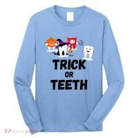 Trick Or Teeth Funny Tooth Dental Squad Halloween Costume Great Gift Long Sleeve Shirt thumb 0