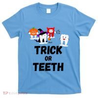 Trick Or Teeth Funny Tooth Dental Squad Halloween Costume Great Gift T-Shirt thumb 0