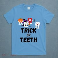 Trick Or Teeth Funny Tooth Dental Squad Halloween Costume Great Gift T-Shirt thumb 4
