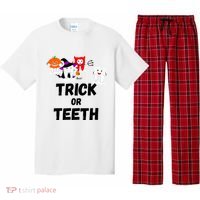 Trick Or Teeth Funny Tooth Dental Squad Halloween Costume Great Gift Pajama Set thumb 0