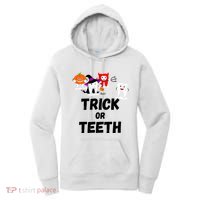 Trick Or Teeth Funny Tooth Dental Squad Halloween Costume Great Gift Women's Hoodie thumb 0