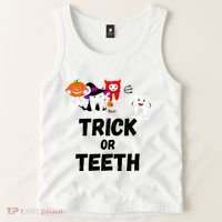 Trick Or Teeth Funny Tooth Dental Squad Halloween Costume Great Gift Tank Top thumb 2