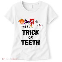 Trick Or Teeth Funny Tooth Dental Squad Halloween Costume Great Gift Women's T-Shirt thumb 0