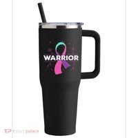 Thyroid Or Thyroid Awareness Or Thyroid Cancer Warrior Cute Gift 40oz Vacuum Insulated Stainless Steel Travel Tumbler thumb 0