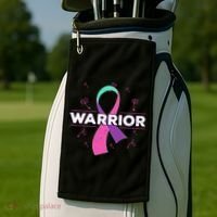 Thyroid Or Thyroid Awareness Or Thyroid Cancer Warrior Cute Gift Golf Towel thumb 2