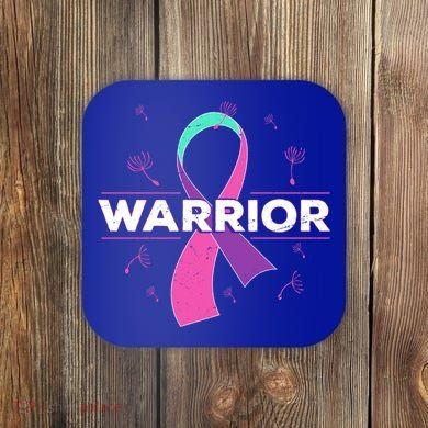 Thyroid Or Thyroid Awareness Or Thyroid Cancer Warrior Cute Gift Coaster