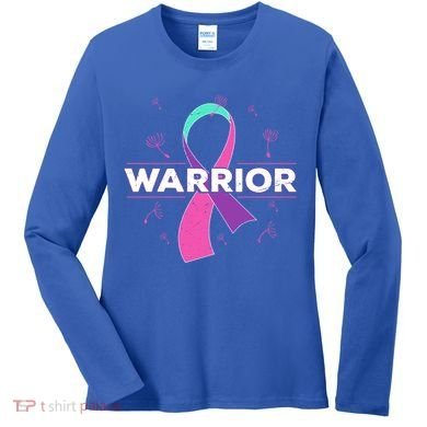 Thyroid Or Thyroid Awareness Or Thyroid Cancer Warrior Cute Gift Women's Long Sleeve Shirt