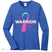 Thyroid Or Thyroid Awareness Or Thyroid Cancer Warrior Cute Gift Women's Long Sleeve Shirt thumb 0