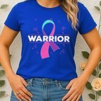 Thyroid Or Thyroid Awareness Or Thyroid Cancer Warrior Cute Gift Women's T-Shirt thumb 2