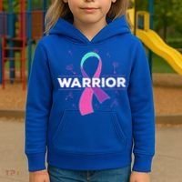 Thyroid Or Thyroid Awareness Or Thyroid Cancer Warrior Cute Gift Kids Hoodie thumb 3