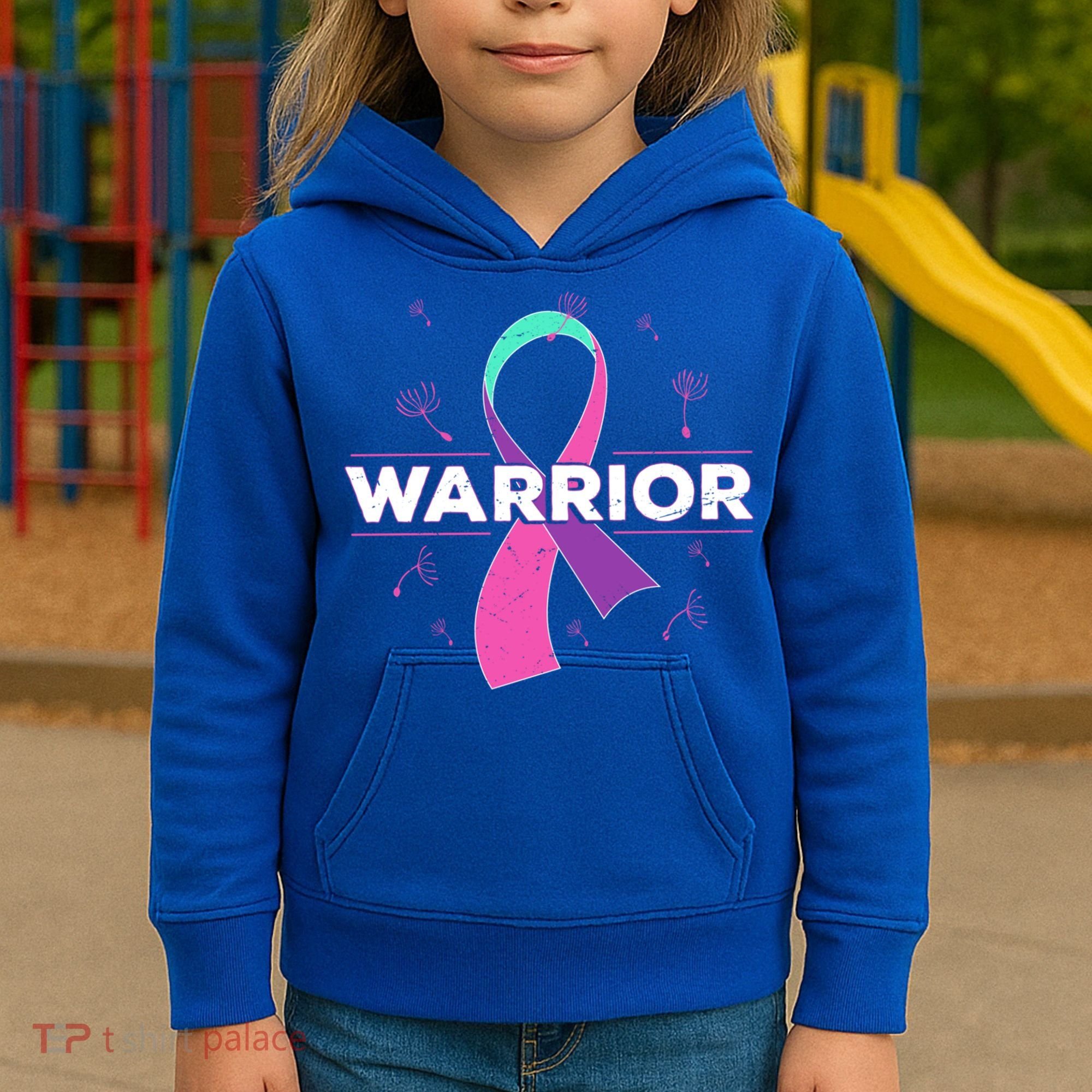 Thyroid Or Thyroid Awareness Or Thyroid Cancer Warrior Cute Gift Kids Hoodie