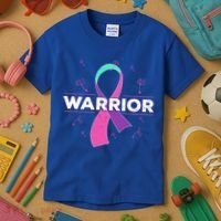 Thyroid Or Thyroid Awareness Or Thyroid Cancer Warrior Cute Gift Kids T-Shirt thumb 3