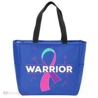 Thyroid Or Thyroid Awareness Or Thyroid Cancer Warrior Cute Gift Tote Bag thumb 0