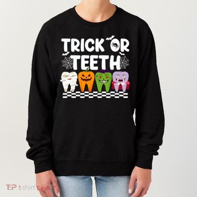 Trick Or Teeth Halloween Costumes Dental Women's Sweatshirt