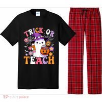 Trick Or Teach Groovy Teacher Ghost Funny Halloween Teacher Pajama Set thumb 0
