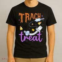 Trach Or Treat Nurse Respiratory Therapist ICU RN Halloween T-Shirt thumb 3